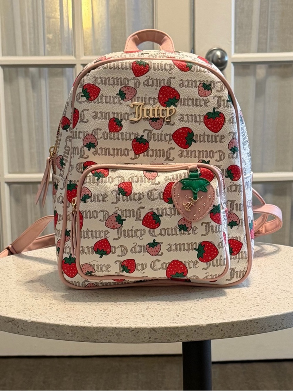 Juicy Couture Strawberry Print Backpack NWT